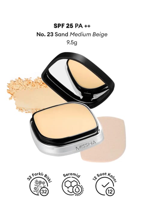 Missha Signature Dramatic Twoway Pact پودر معدنی دوکاره (تر و خشک) — 23 Sand