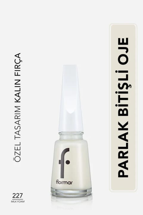 Flormar کلاسیک براق با پیگمنت بالا - Nail Enamel- 227 Mılk Fo...