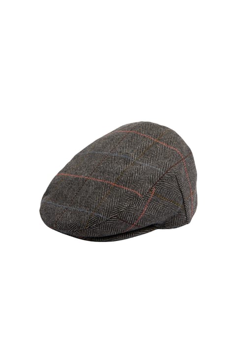 کلاه فلت Barbour Wilkin CH91 طرح جناغی ذغالی
