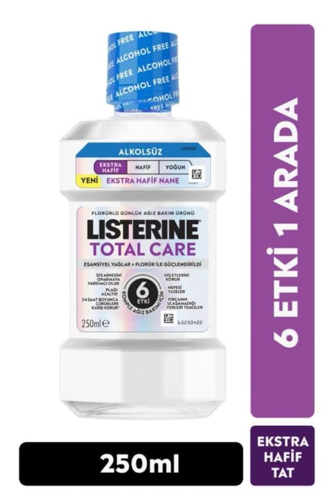 دهانشویه لیسترین Total Care Extra Mild ۲۵۰ میلی‌لیتر