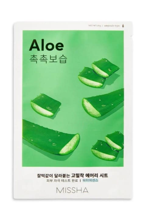 ماسک ورقهای آبرسان Missha Aloe Vera با ظاهر الاستیک Airy Fit