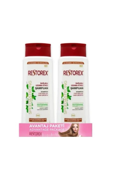 شامپو Restorex 2x500 میلیلیتر مخصوص موهای خشک و آسیبدیده