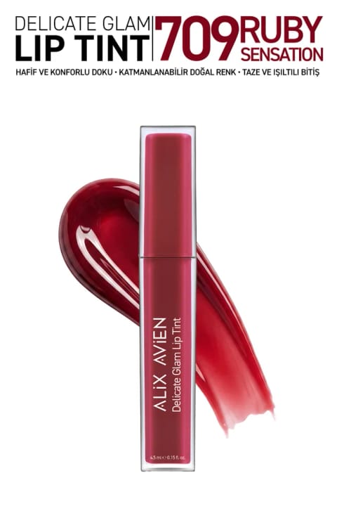 Alix Avien بر پایه آب با فینیش براق - تینت لب Delicate Glam 709 R