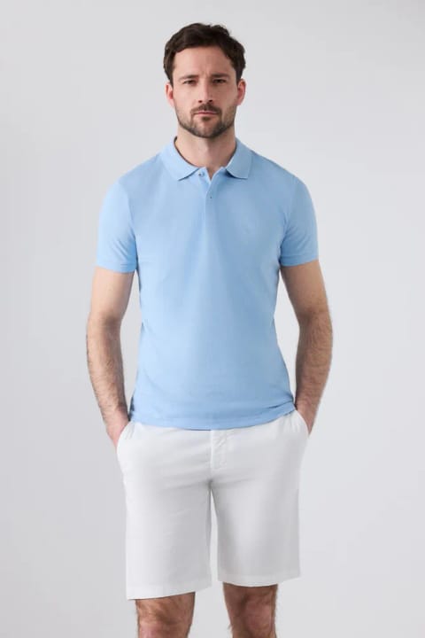 D'S Damat Regular Fit آبی روشن 100% پنبه ماندگار و بدون پیچش پ...