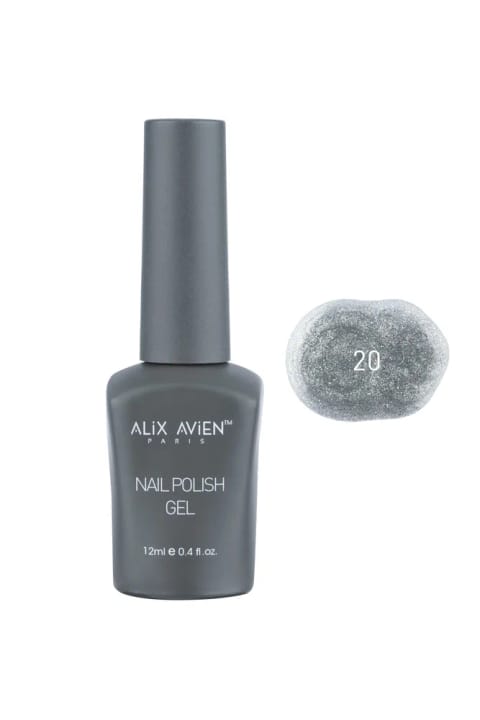 Alix Avien UV ماندگار خاکستری براق ژل اویه 20 - Gel Polish - 12 میلیلیتر