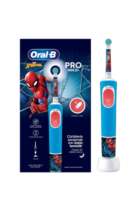 مسواک برقی شارژی Oral-B Vitality Pro Spiderman ویژه کودکان