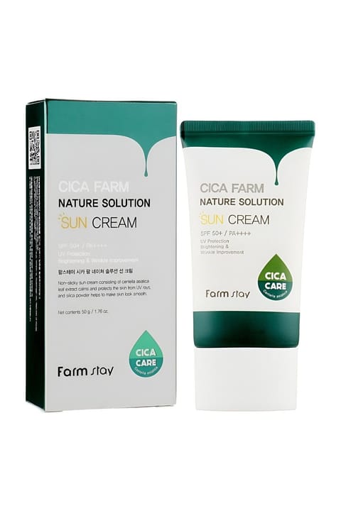 کرم ضد آفتاب آرامبخش و ضد چین و چروک Cica Farm Farmstay SPF50+ 50 گرم