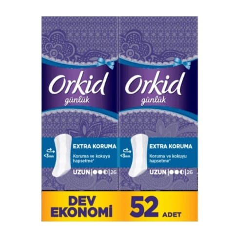 Orkid پد روزانه بلند محافظت اضافه ۵۲ عددی