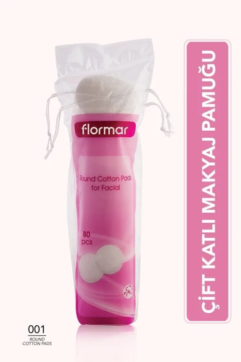Flormar گرد 80 عددی پد پاککننده آرایش - Cotton Pads