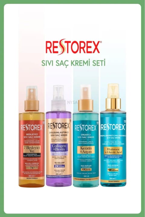 Restorex 7 روغن مغذی + Collagen & Biotin & Keratin & Argan + Hyaluronic Acid 200ml