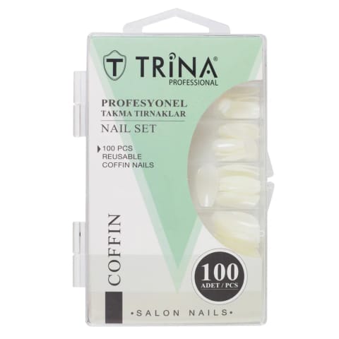 ناخن مصنوعی کافین Trina بسته ۱۰۰ عددی TRNNAIL0006