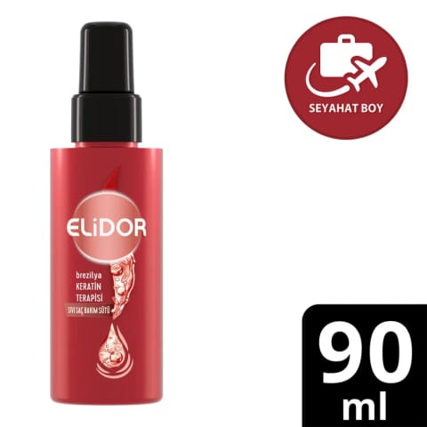 Elidor برزیل کراتین تراپی شامپو شیر مراقبت از مو سایز مسافرتی 90 میلی‌لیتر