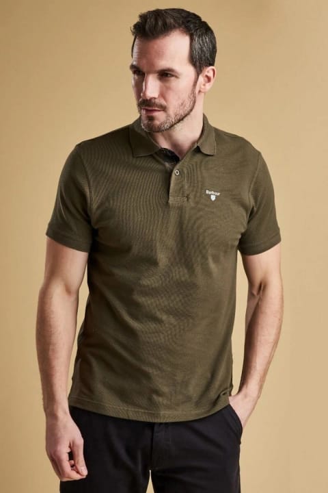 پولو یقه پیقه طرح تارتان Barbour رنگ Olive