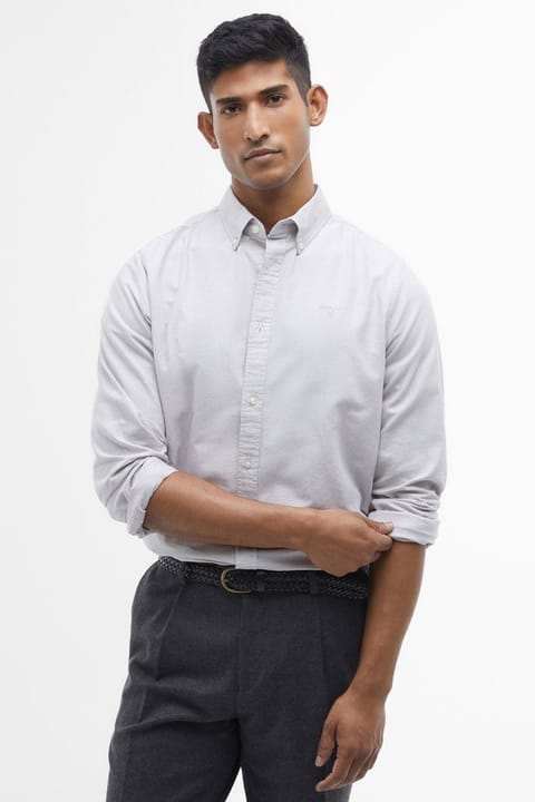 پیراهن مردانه Barbour مدل Oxtown Tailored رنگ GY35 Vintage Khaki