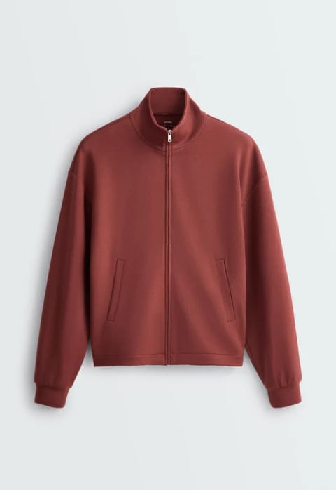 High-neck zip jacket