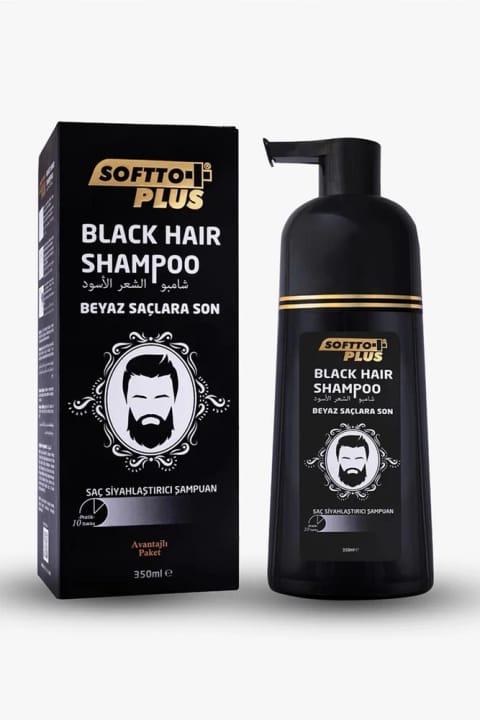 Softto Plus شامپو مشکی ۳۵۰ میلی‌لیتر