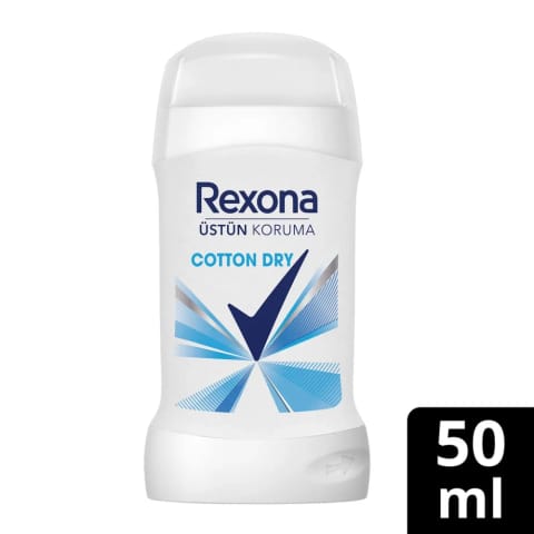 Rexona محافظت برتر زنانه دئودورانت استیکی Cotton Dry 50 میلیلیتر