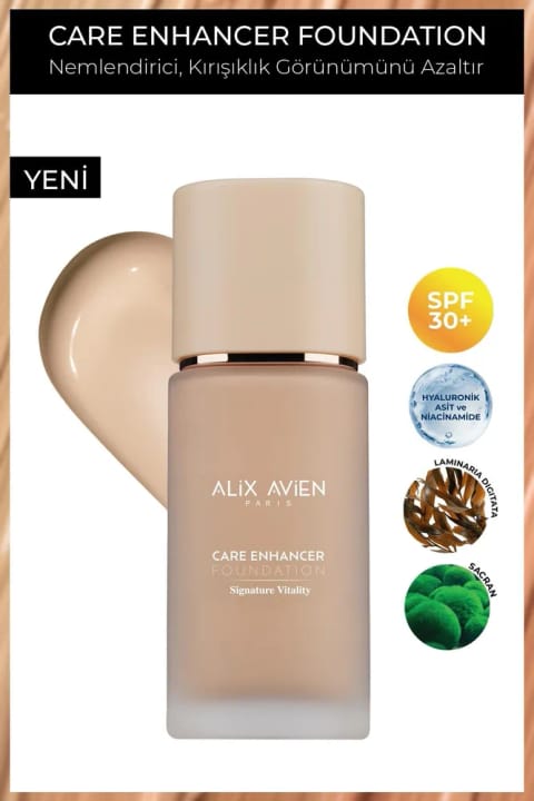 Alix Avien کرم پودر ضد چروک مرطوبکننده با SPF30 و پایانی درخشان — 804 Pale Ivory