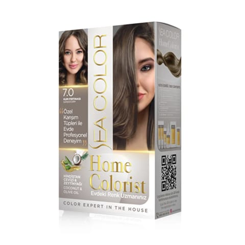 Sea Color Home Colorist Set رنگ مو 7.0 طوفان شن