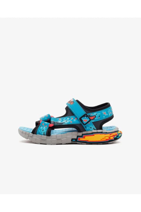 SKECHERS MEGA-SPLASH 4K صندل پسرانه بزرگ سایز مردانه آبی 402161L TQBK