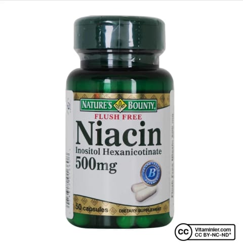 Nature's Bounty فلاش فری نیاسین 500 میلیگرم 50 کپسول
