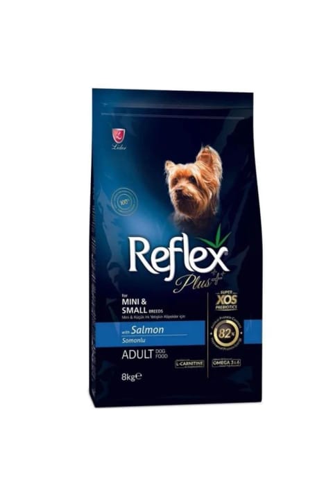 غذای سگ بالغ نژاد کوچک و مینیاتوری Reflex Plus با ماهی سالمون 8 کیلوگرم