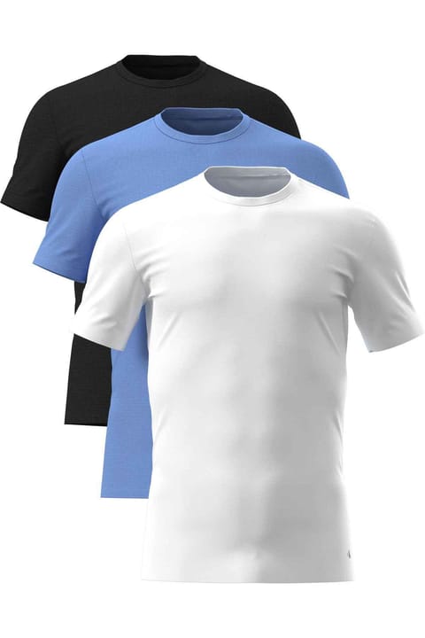 تی‌شرت مردانه Calvin Klein لوگودار روزمره مشکی-آبی-سفید