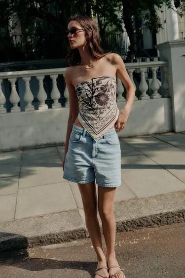Z1975 شلوارک جین mom fit
