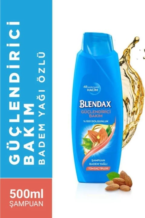 شامپو Blendax با عصاره روغن بادام 500 میلی‌لیتر – اثر مغذی، مراقبت تقویت‌کننده