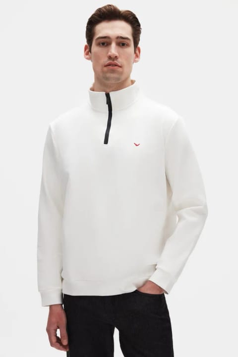 D'S Damat سویشرت ساده بژ روشن (Ekru) مدل Regular Fit