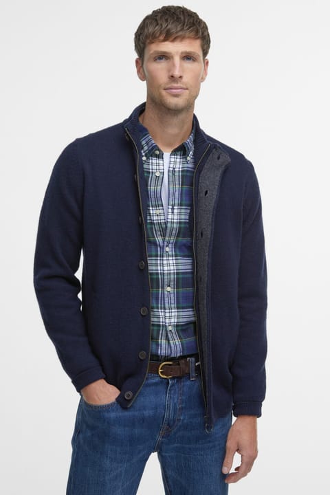 هودی زیپدار Barbour مدل Patch NY91 Navy