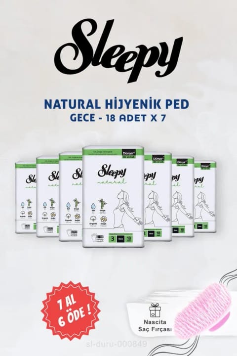 نوار بهداشتی شبانه Sleepy Natural Ultra Ultra Sensitive شبانه ۱۸ عددی و...
