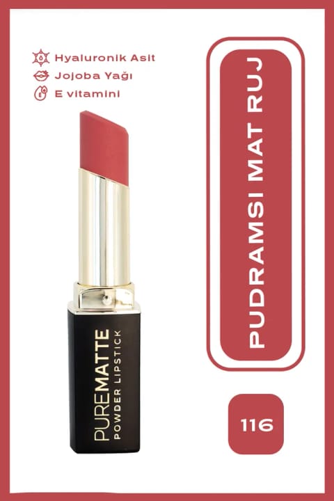 Golden Rose رژ لب مات پودری خالص شماره 116
