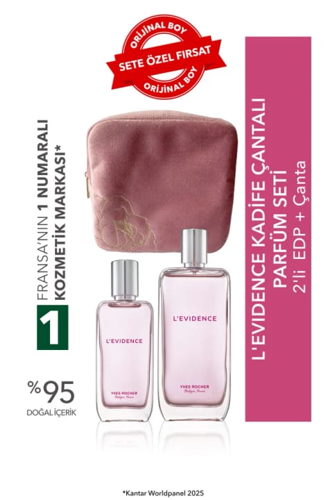 Yves Rocher Evidence ست ادکلن با کیف مخملی