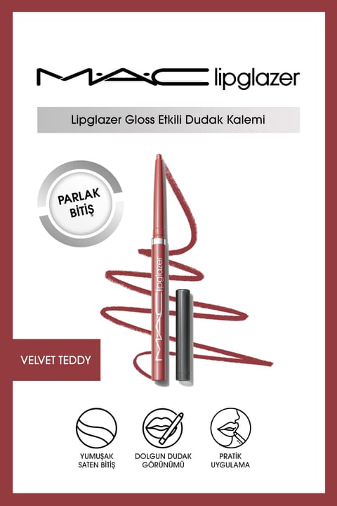 مداد لب M.A.C Lipglazer Gloss Etkili - Lady Danger