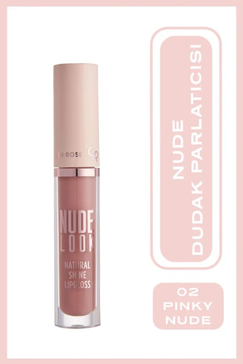 Golden Rose Nude Look Natural Shine Lipgloss - 02 Pinky Nude - براق کننده لب