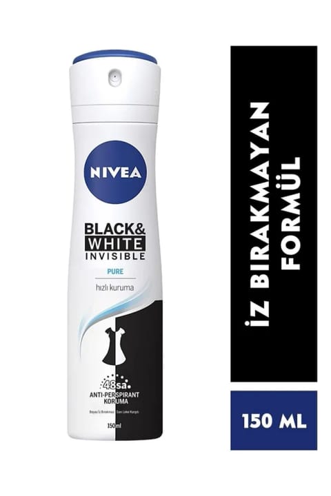 NIVEA Invisible Pure آبی 150 میلی‌لیتری دئودورانت زنانه