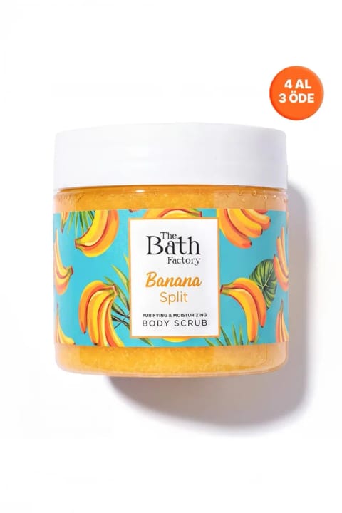 پیلینگ بدن Banana Split مرطوب‌کننده و پاک‌کننده THE BATH FACTORY 300 گرم