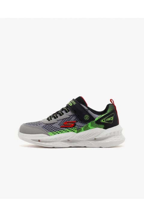 SKECHERS METEOR-LIGHTS 2.0 کفش اسپرت پسرانه بزرگ چراغ‌دار طوسی