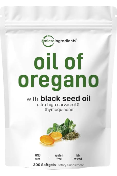 Micro ingredients Oil of Oregano Softgels، ۳۰۰ عدد سافتجل، ساخت USA