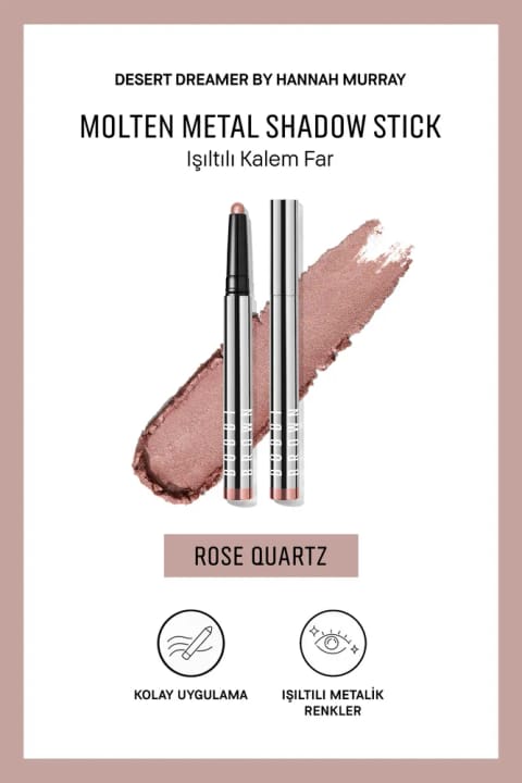 BOBBI BROWN Molten Metal Shadow Stick مداد سایه چشم درخشان - Rose Quartz