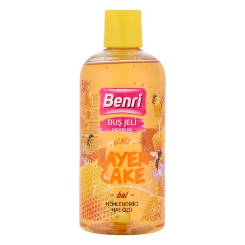 Benri ژل دوش عسلی لایر کیک 500 میلیلیتر