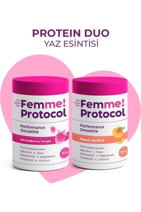 Femme Protocol Protein Duo تابستانی: Strawberry Surge + Peach Perfect
