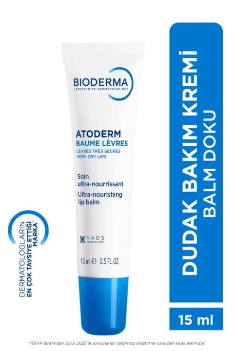 بالم لب Bioderma Atoderm برای لبهای خشک و بسیار خشک حاوی Shea Butter مغذی ...
