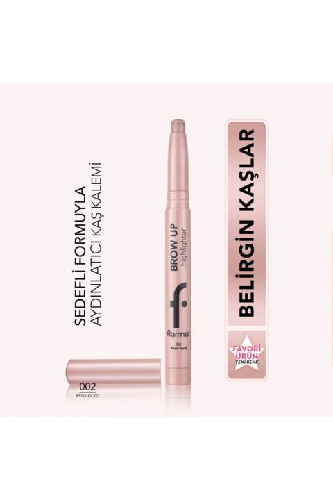 مداد هایلایتر زیر ابرو آسانسوری Flormar رنگ Rose Gold 002