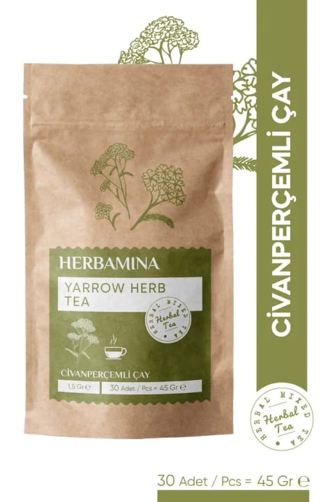 Herbamina چای گیاهی مخلوط با بومادران (YARROW HERB TEA) 1.5 گرم × 30 ساشه