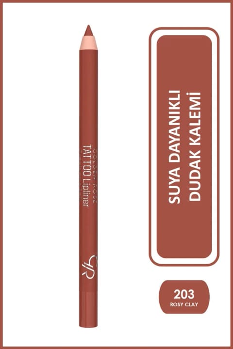 Golden Rose Tattoo Lipliner - خط لب ضد آب و ماندگار طولانی — No 203 Rosy Clay