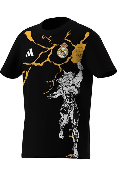 تیشرت آستینکوتاه مشکی بچگانه adidas REAL MARVEL JY5856