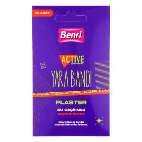 Benri Active Series چسب زخم ضدآب ۱۵ عددی