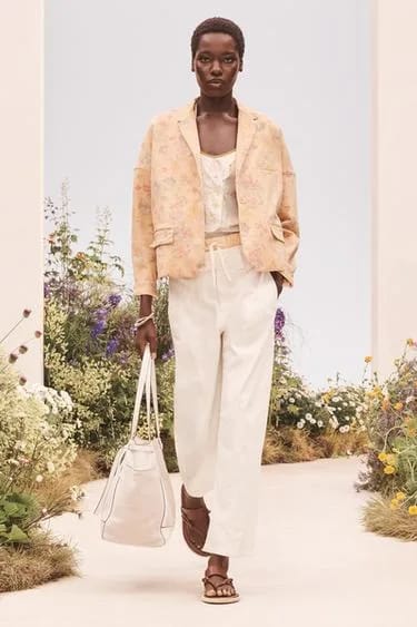 Zara شلوار بگ راه‌راه